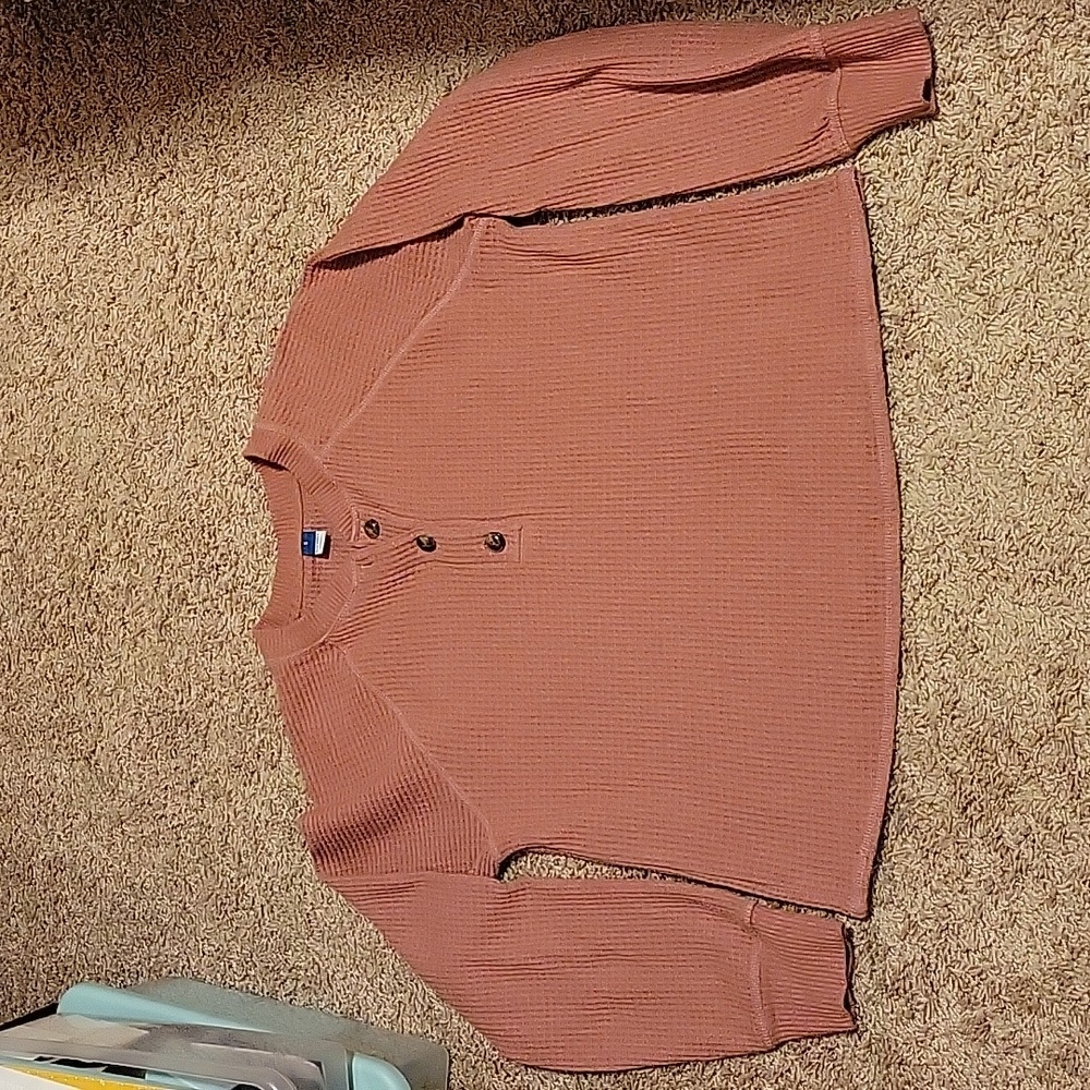 Old Navy thermal crop henley